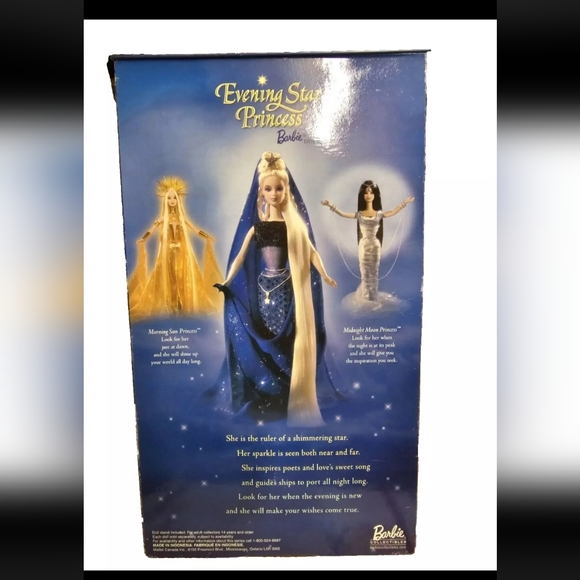 Barbie Collectibles Celestial Collection Evening Star Princess 2000 NIB - Picture 3 of 7